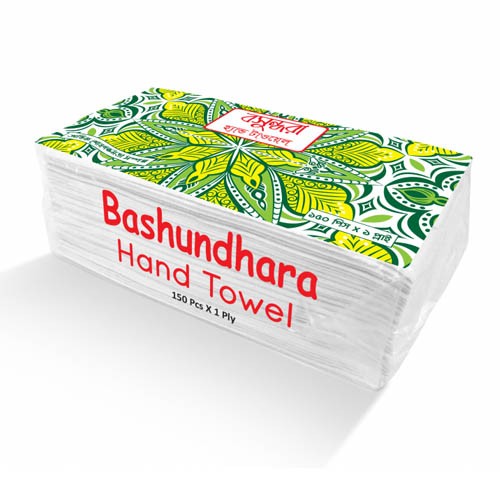 Bashundhara Hand Towel Tissue 150 pcs (White)